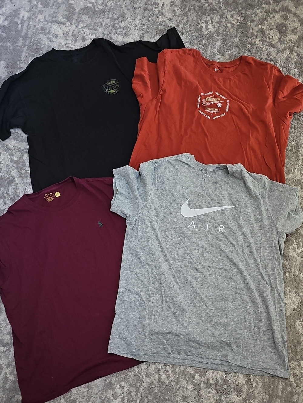 Lot Of 4 Mens Tees - Size XL - Polo, Nike, Vans
